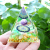 Orgone Pyramid Handmade w/ Natural Crystal