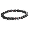 Natural Lava & Moonstone Tibetan Buddha Bracelet