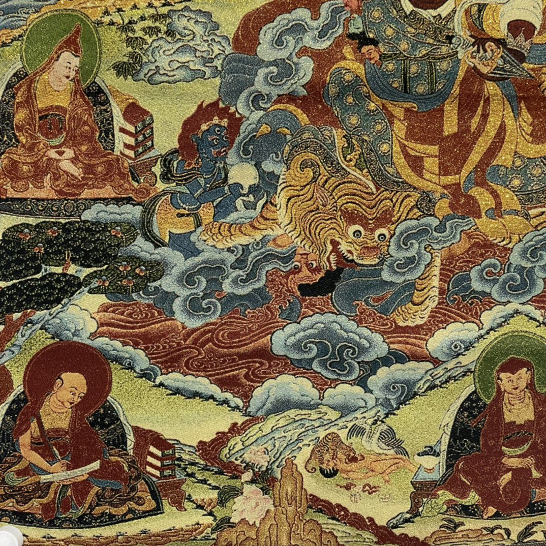 Silk Embroidery of Vajrapani Handmade in Nepal