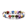 7 Chakras Charms Bracelet Handmade from Natural Stones