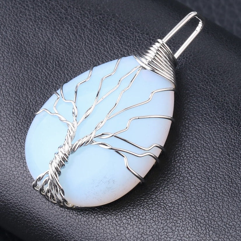 Tree of Life Crystals Necklace Pendant