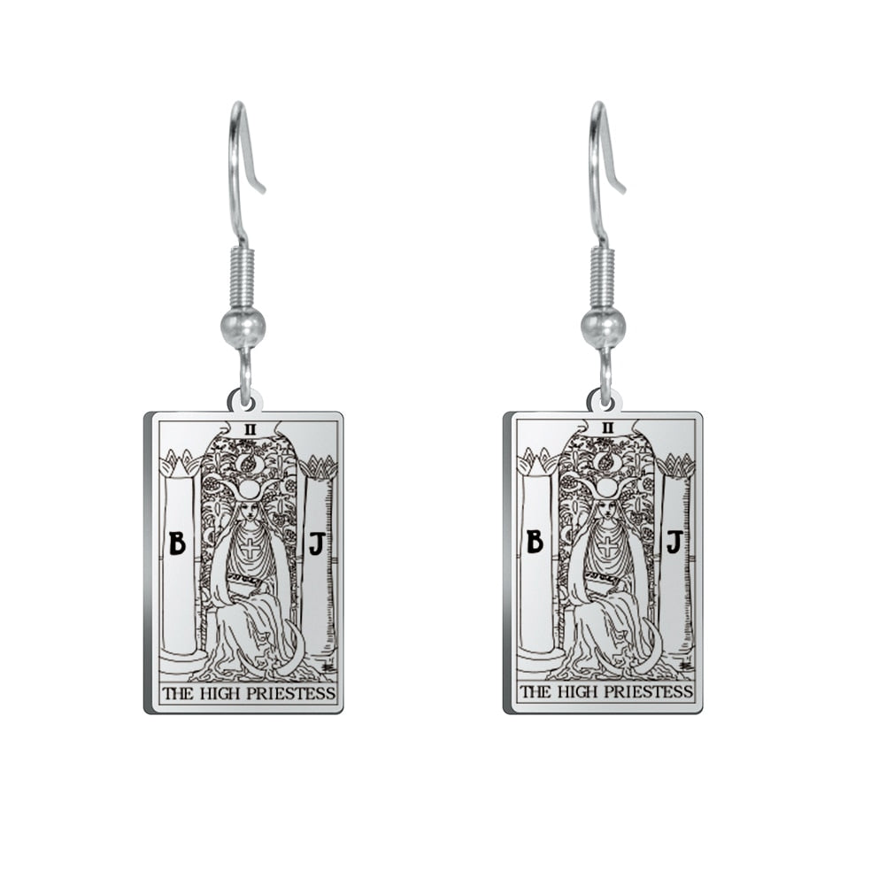 Tarot Drop Earrings of the Major Arcana