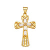 Holy Cross Pendants with Natural Stones