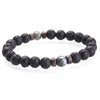 Natural Lava & Moonstone Tibetan Buddha Bracelet