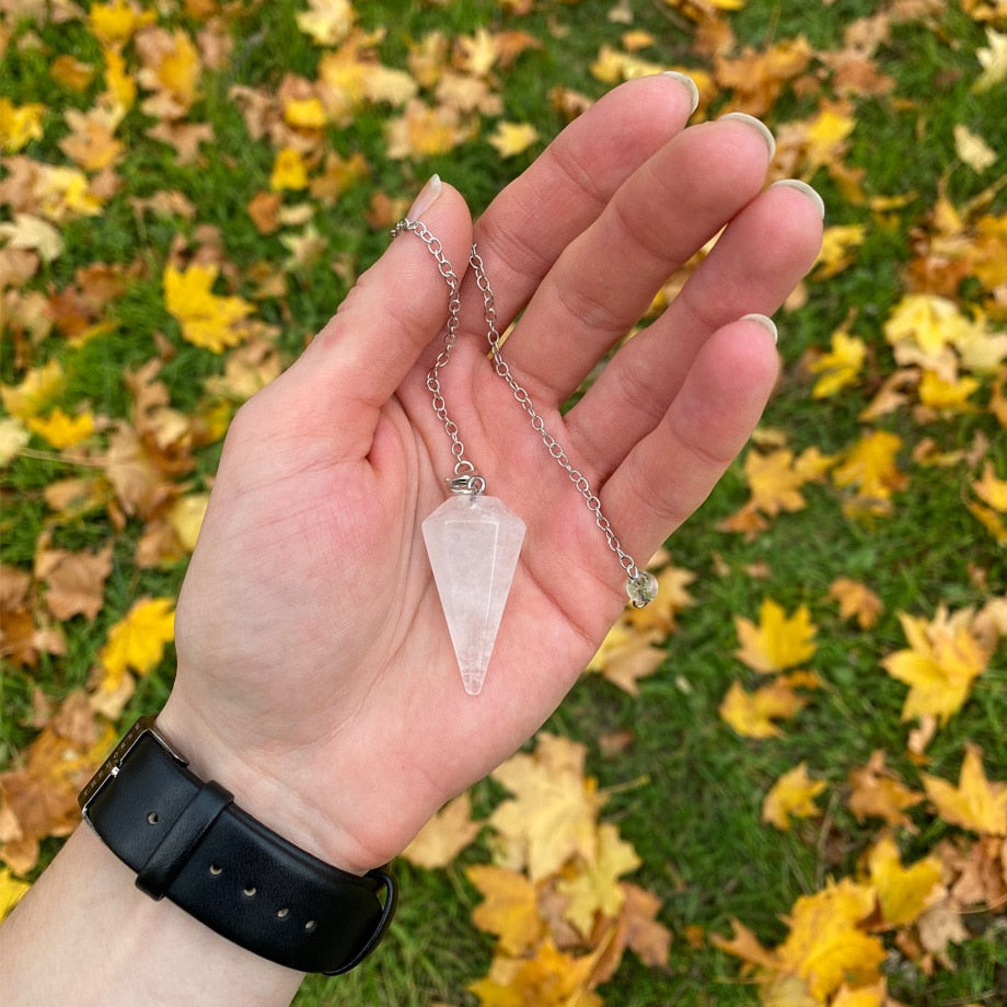 Crystal Hexagon Cone Pendulum for Divination Dowsing