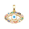 Rainbow Evil Eye Pendant Handmade