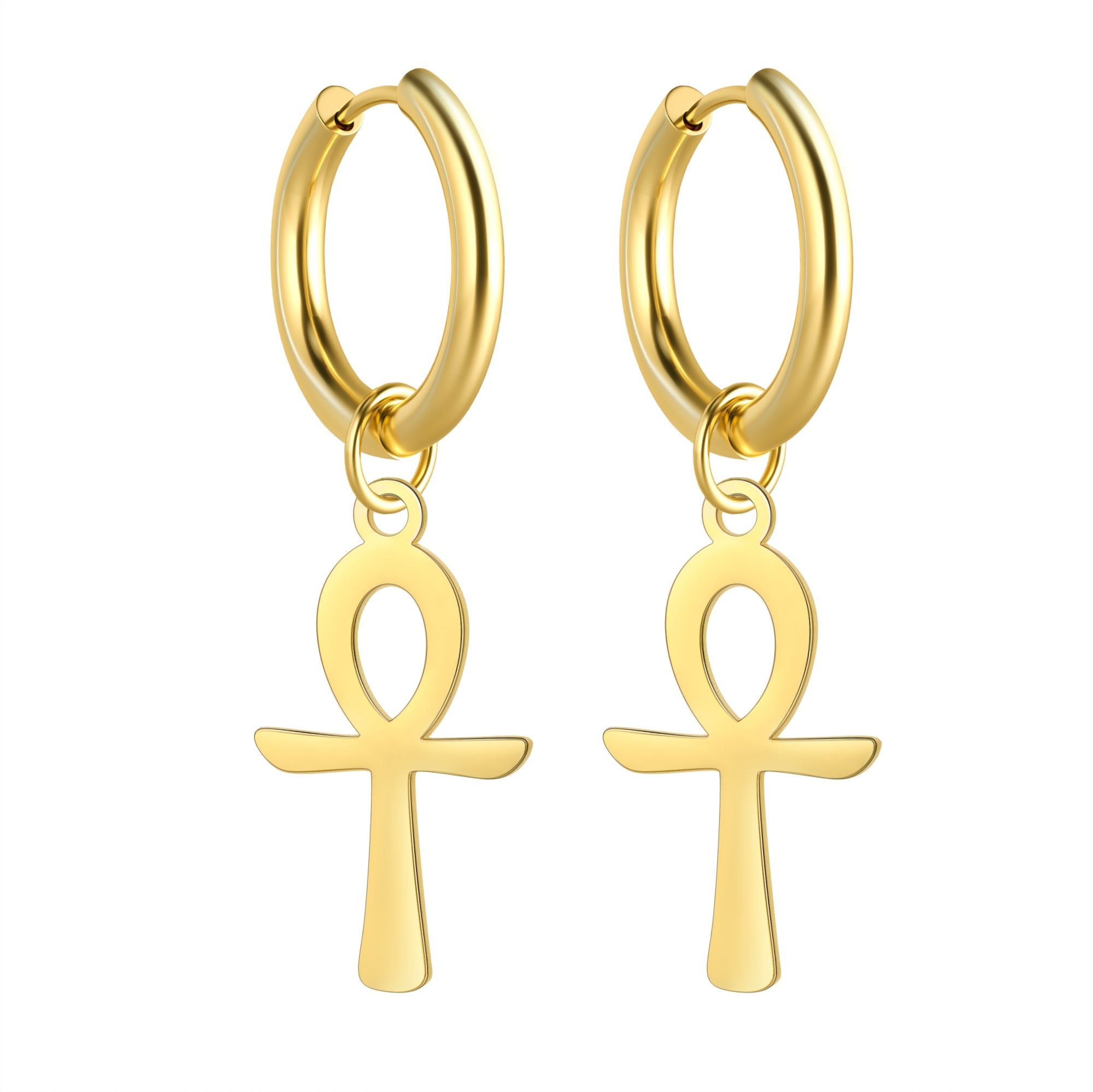 Egyptian Ankh Cross Drop Dangle Earring