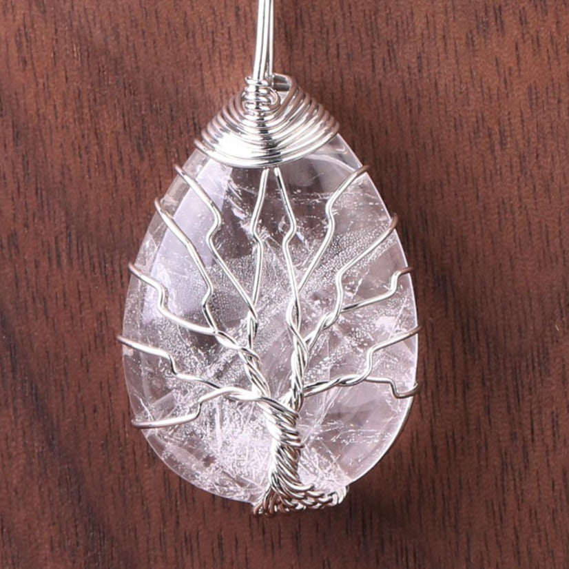 Tree of Life Crystals Necklace Pendant