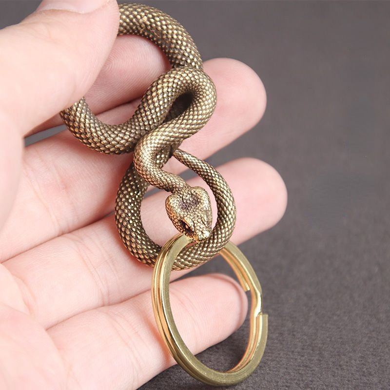 Brass Python Key Chain