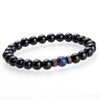 Natural Lava & Moonstone Tibetan Buddha Bracelet