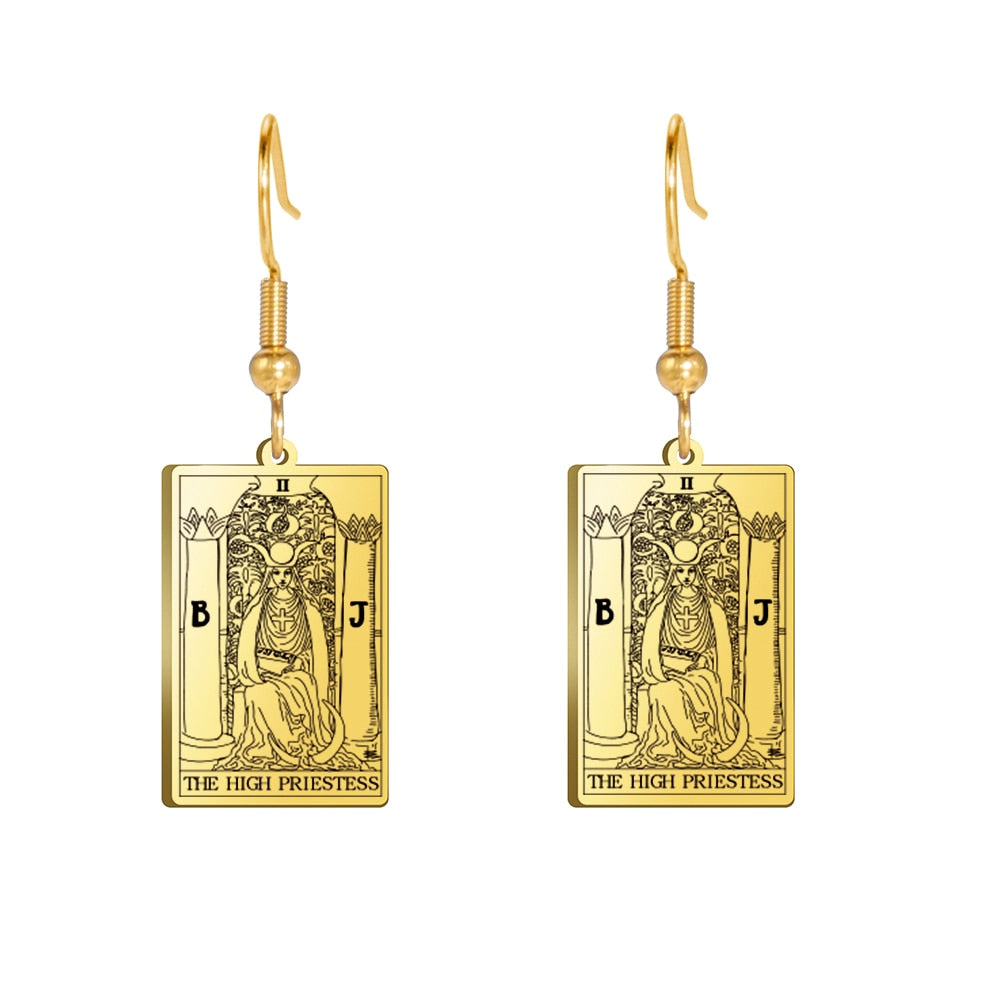 Tarot Drop Earrings of the Major Arcana