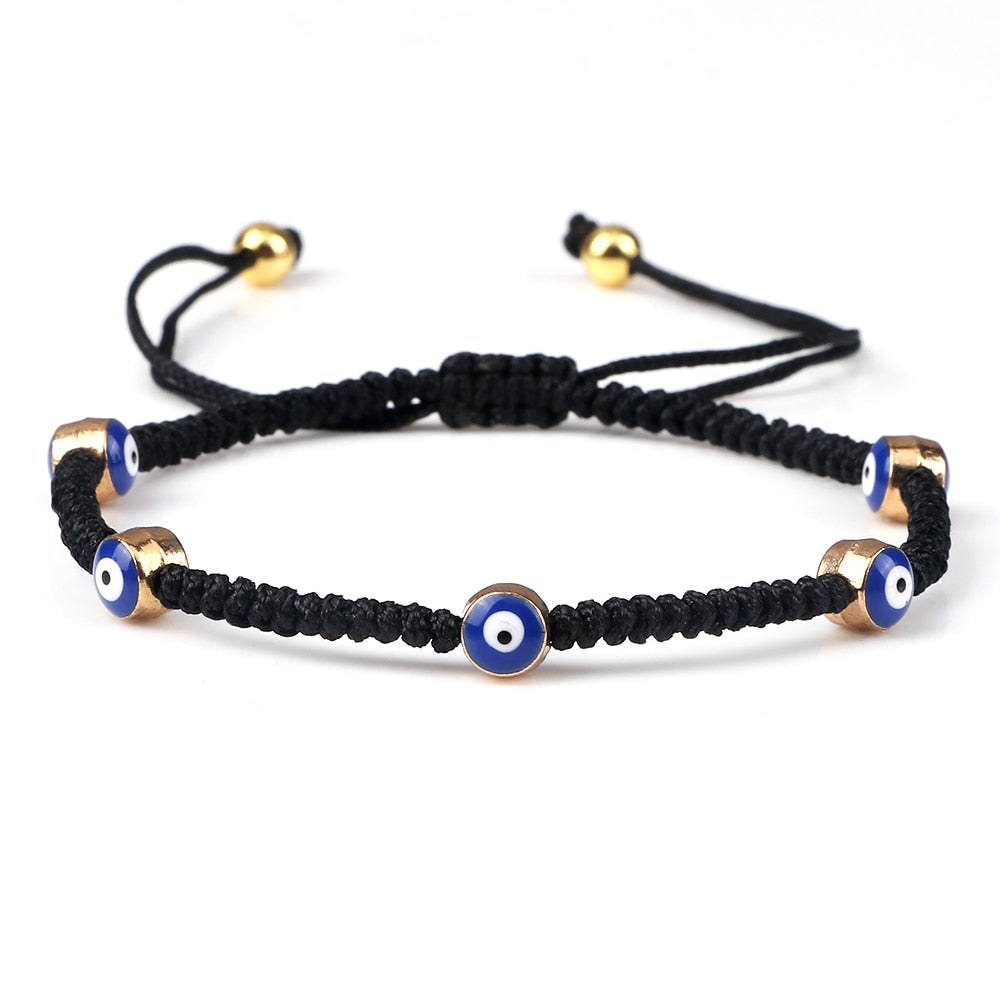 Evil Eye Braided Bracelet for Protection & Luck