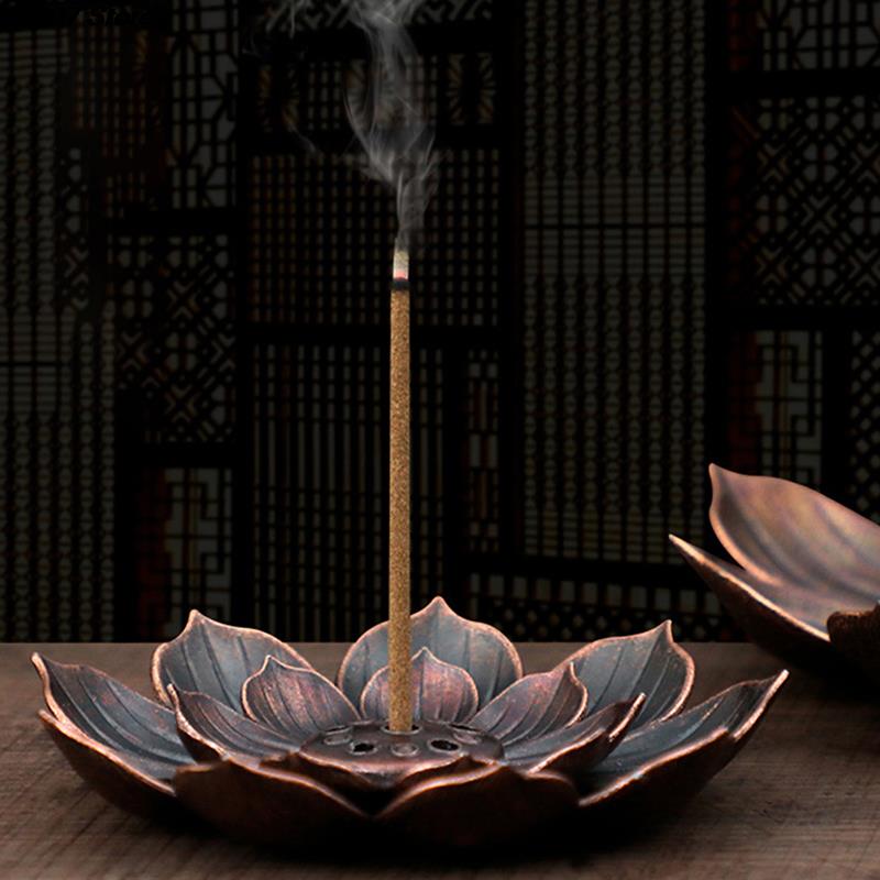 Bronze Lotus Plate Incense Holder