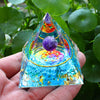 Orgone Pyramid Handmade w/ Natural Crystal