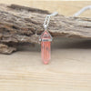 Natural Stone Hexagonal Point Pendant Necklace