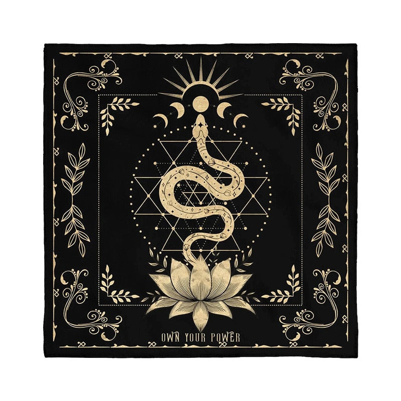 Golden Snake & Lotus Flower Alter Cloth