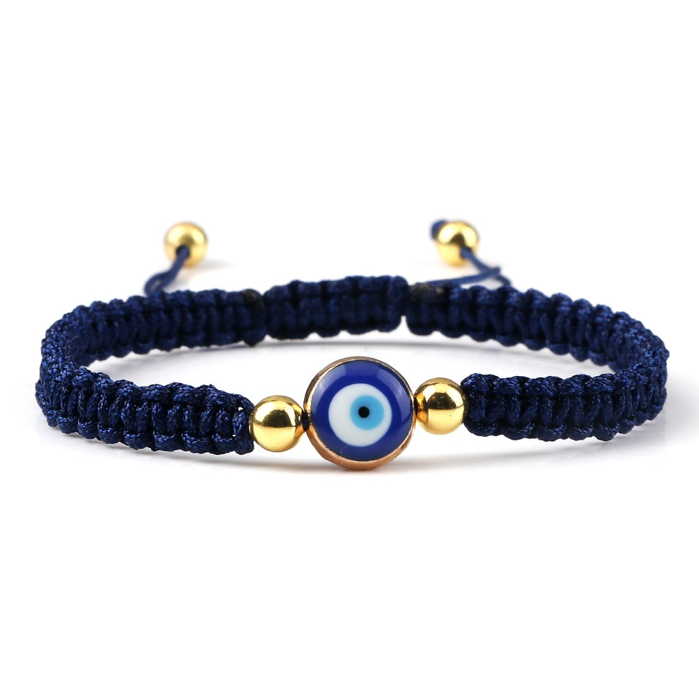 Evil Eye Braided Bracelet for Protection & Luck