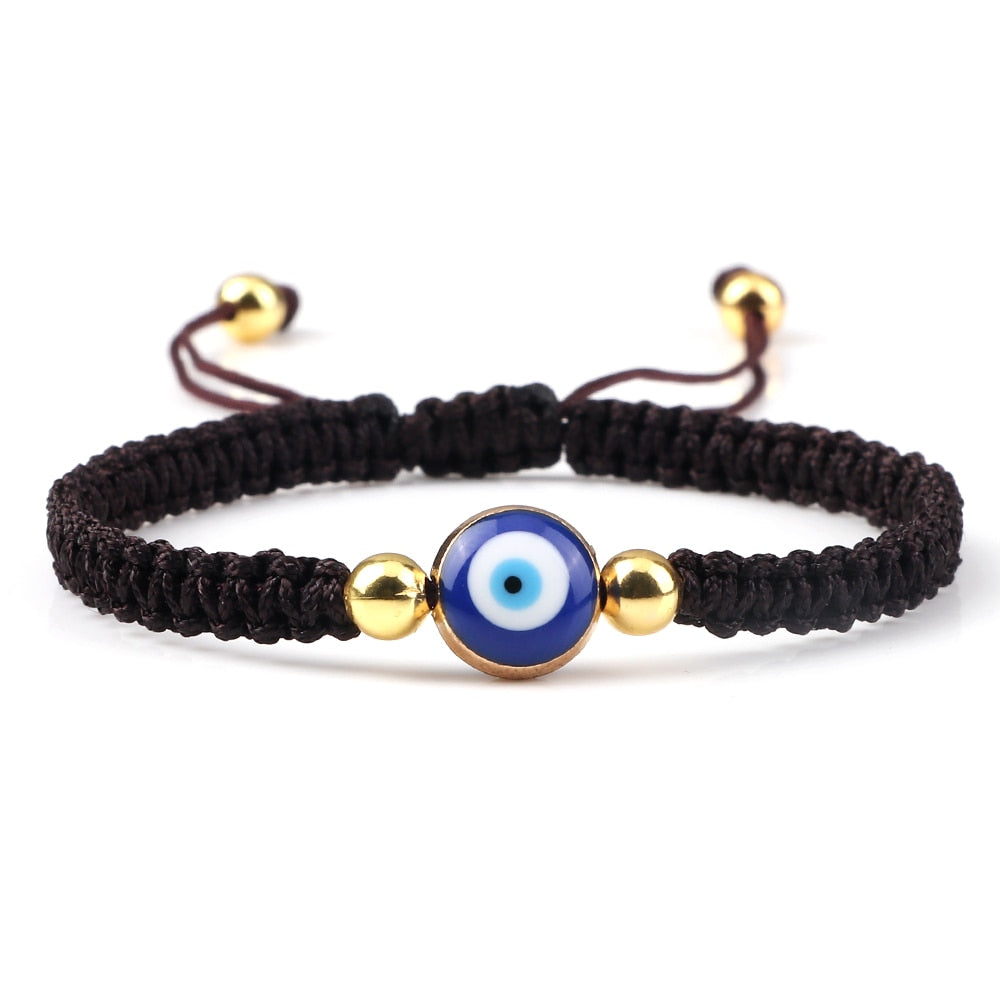 Evil Eye Braided Bracelet for Protection & Luck