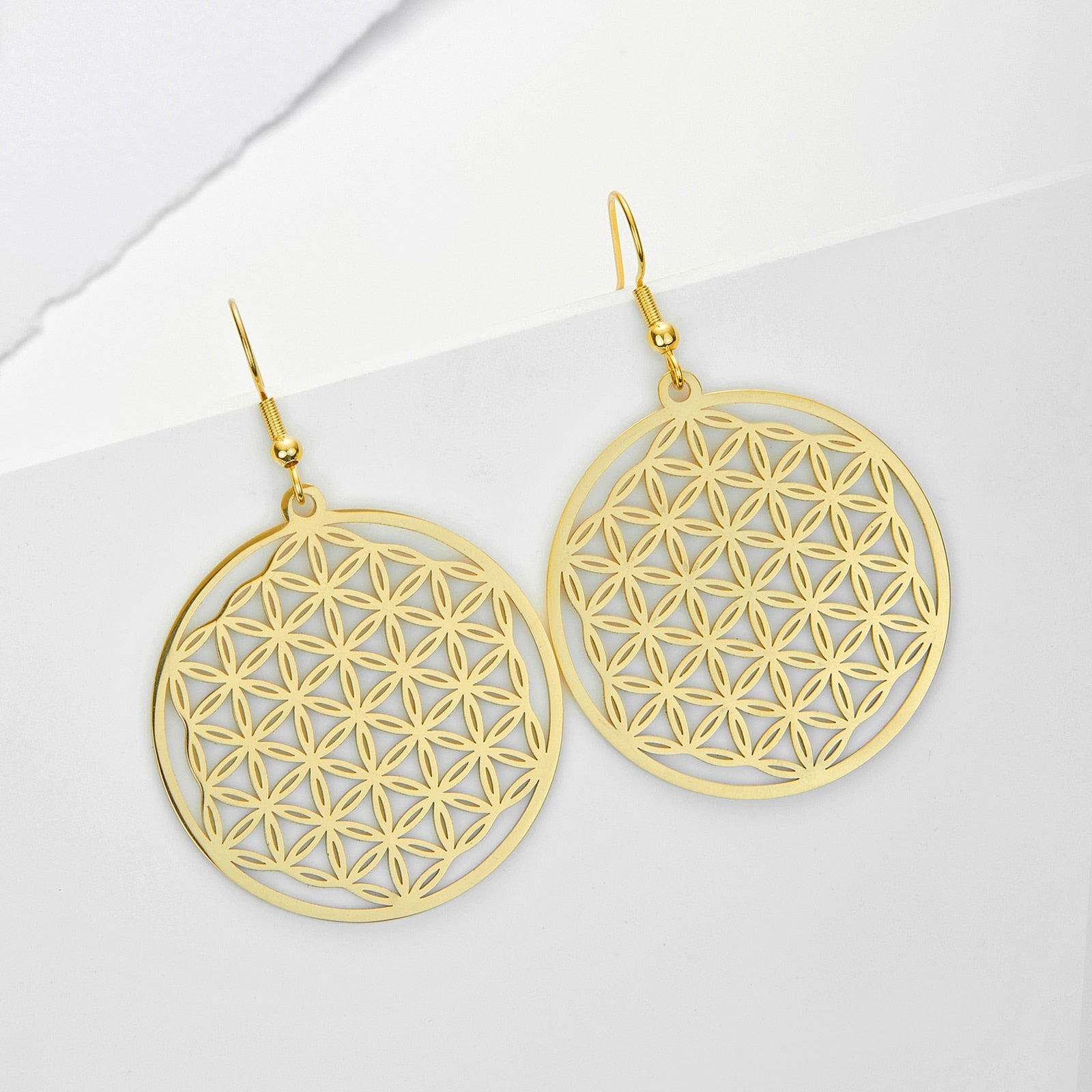 Flower of Life Hoops Earrings