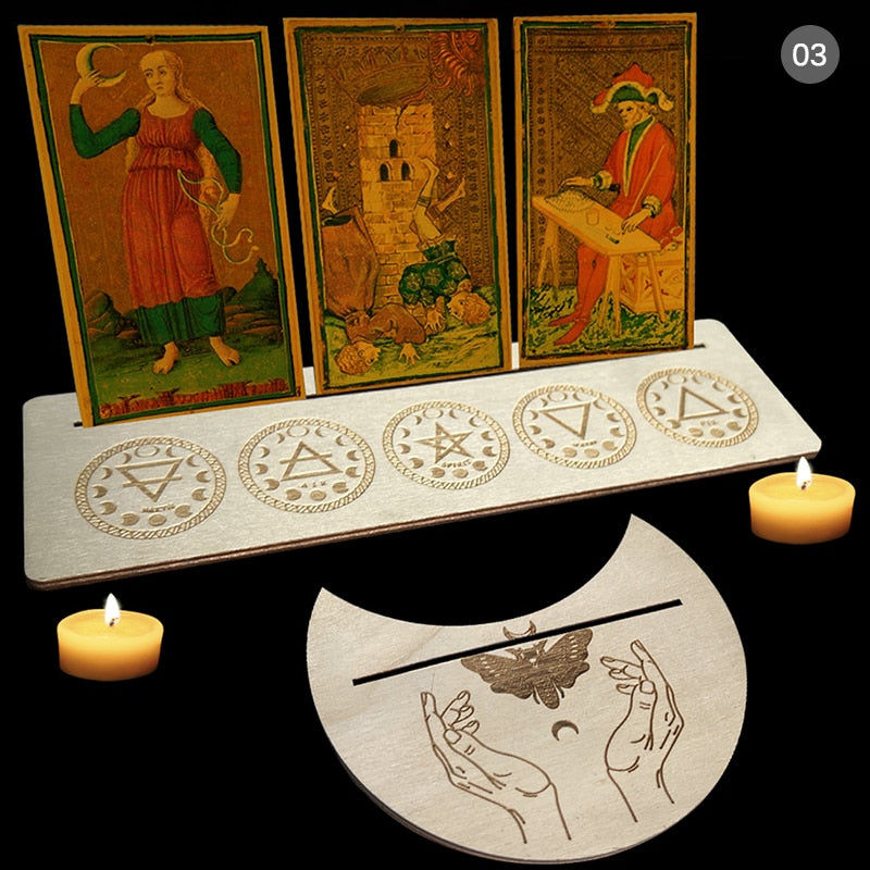 Wooden Tarot Card Stand