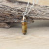 Natural Stone Hexagonal Point Pendant Necklace