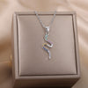 Snake Pendant Necklace For Women Stainless Steel