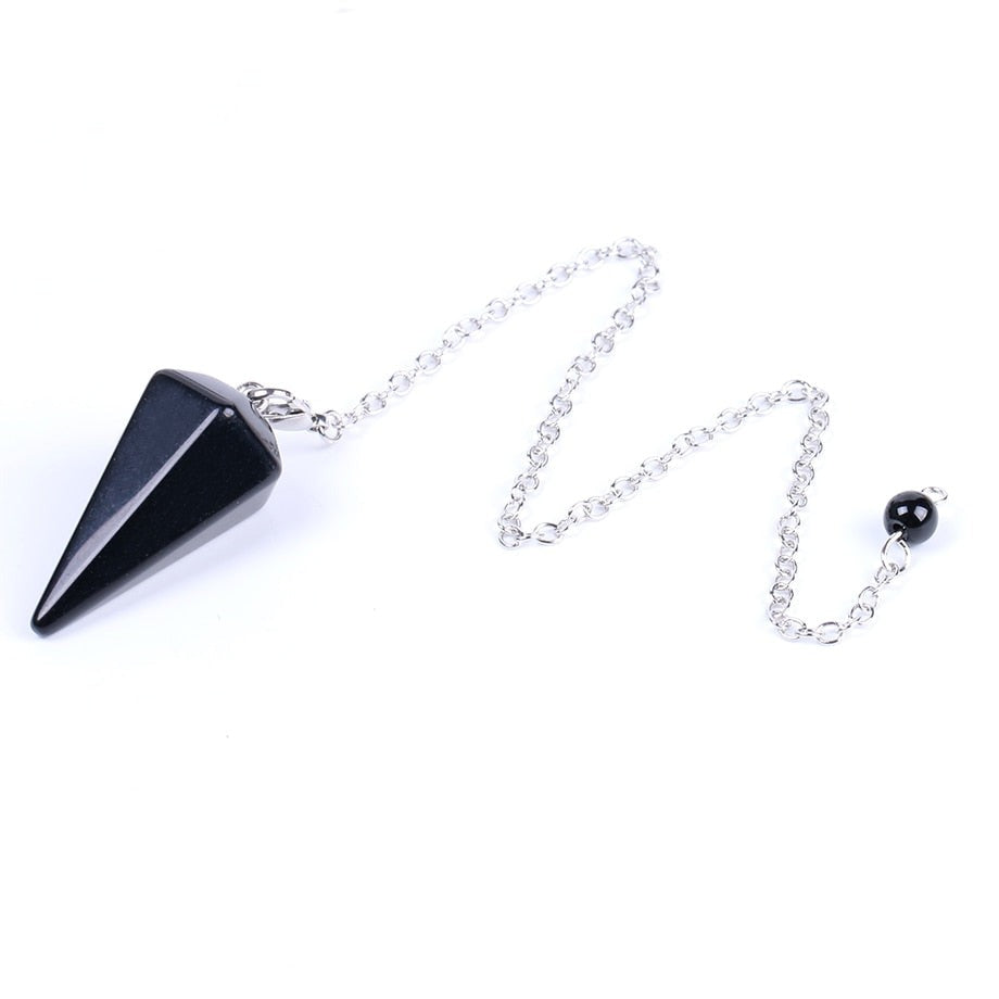 Crystal Hexagon Cone Pendulum for Divination Dowsing