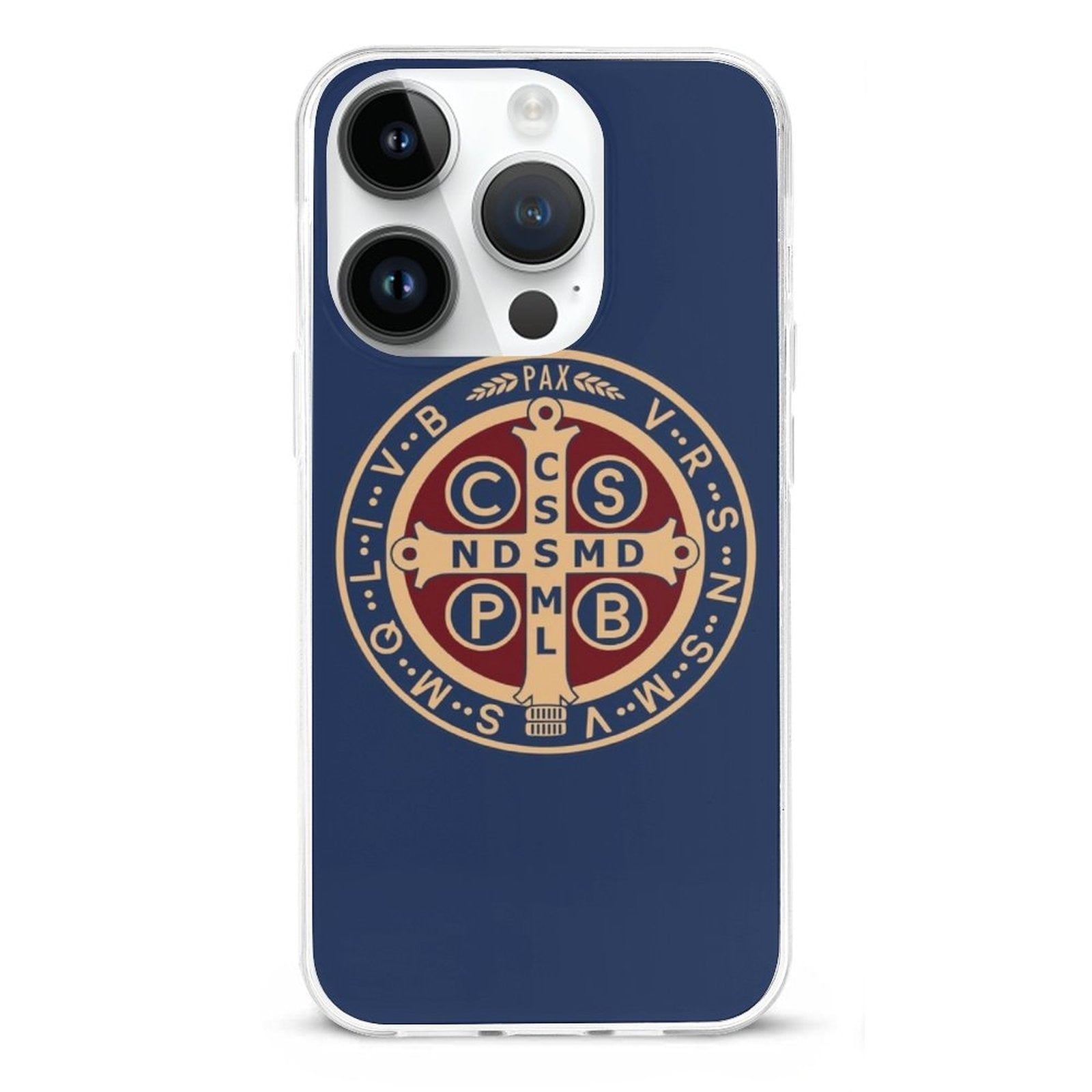 Saint Benedict Medal Phone Case For iPhone 14 13 12 11 Plus Pro Max Mini XR 7 8