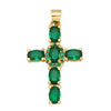 Natural Gemstone Cross Pendant