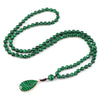 108 Prayer Bead Mala Handmade w/ Malachite Stone