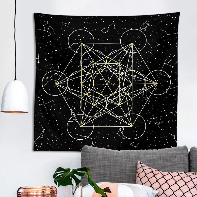 Sacred Geometry Metatron's Cube Altar Cloth