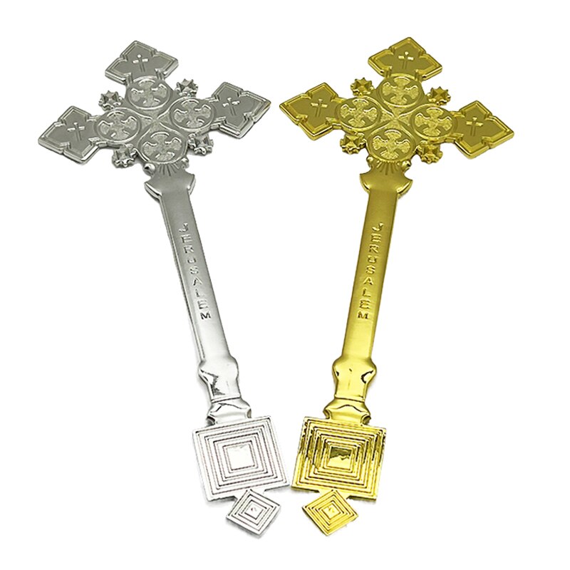 Blessing Crucifix (9 Inches in Gold & Silver)