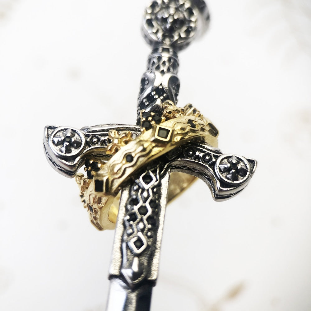 Sword With Crown Pendant