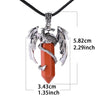 Dragon Pendant Necklace with Natural Gem Stone