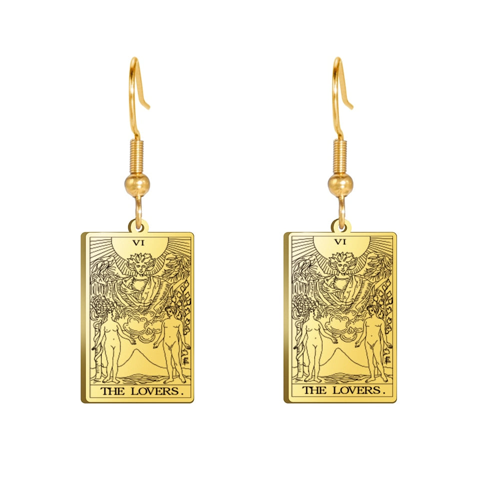 Tarot Drop Earrings of the Major Arcana