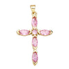 Holy Cross Pendants for Necklace with Natural Stones