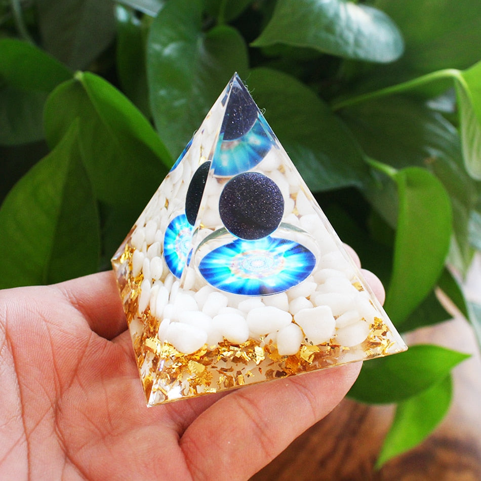 Handmade Orgone Pyramid in Various Stones & Crystals