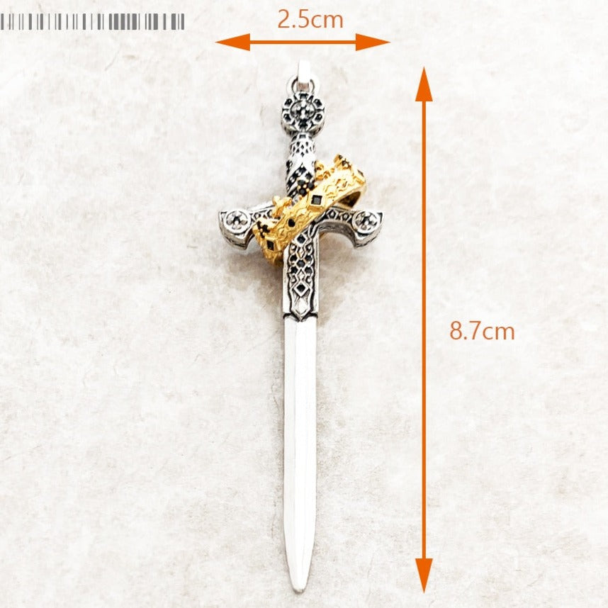 Sword With Crown Pendant