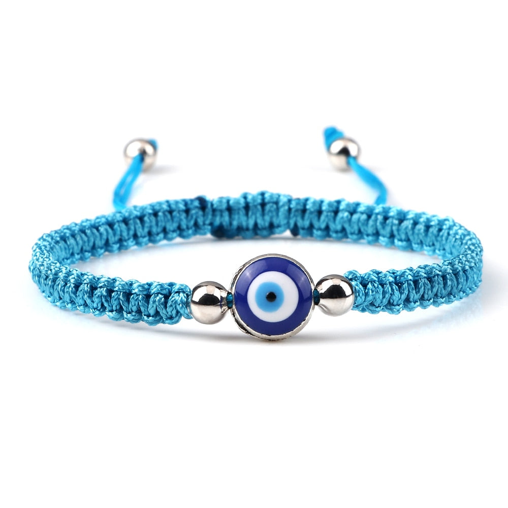 Evil Eye Braided Bracelet for Protection & Luck