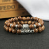 Buddha Head Bracelet Handmade from Natural Stone 2pc/set