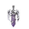 Dragon Pendant Necklace with Natural Gem Stone