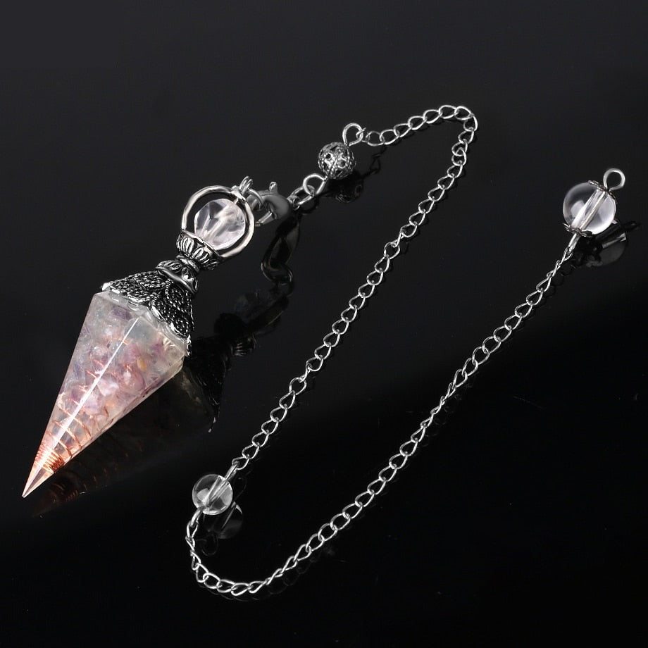 7 Chakra Crystal Pendulum for Dowsing & Divination