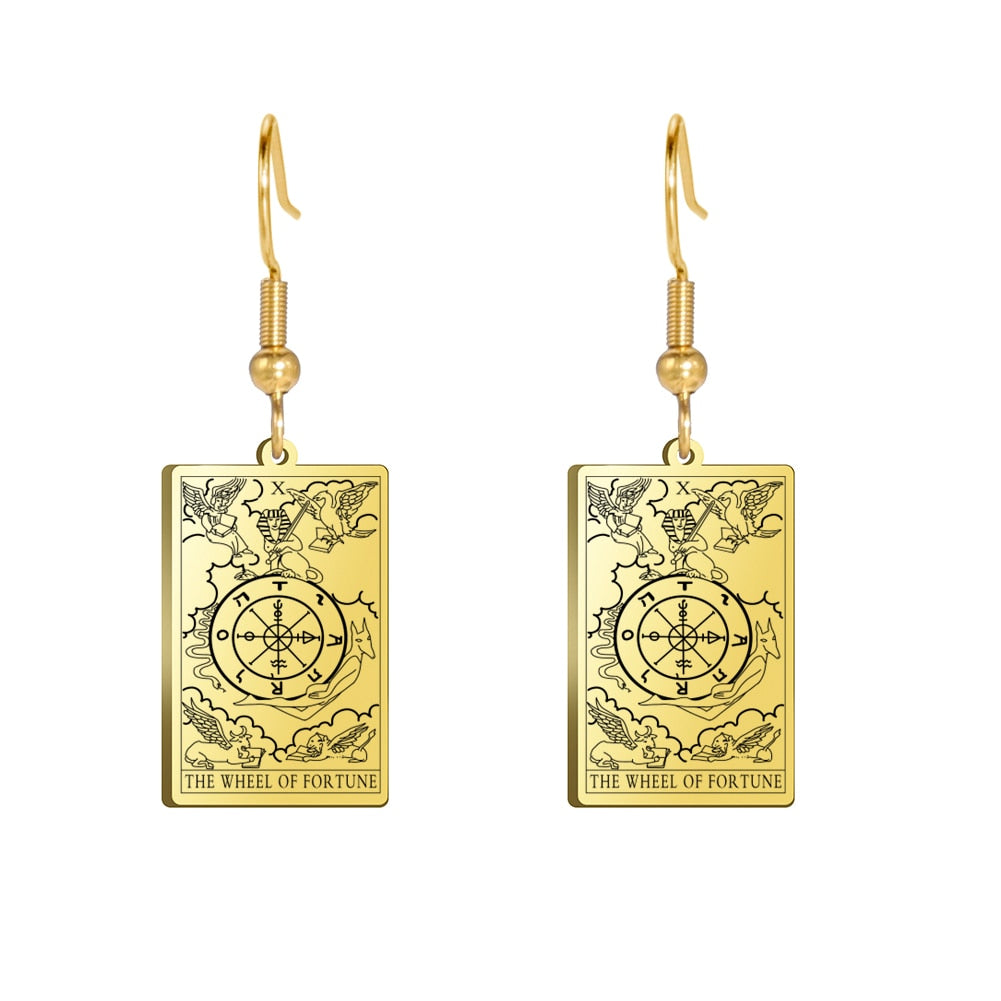 Tarot Drop Earrings of the Major Arcana