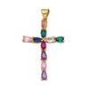 Holy Cross Pendants with Natural Stones