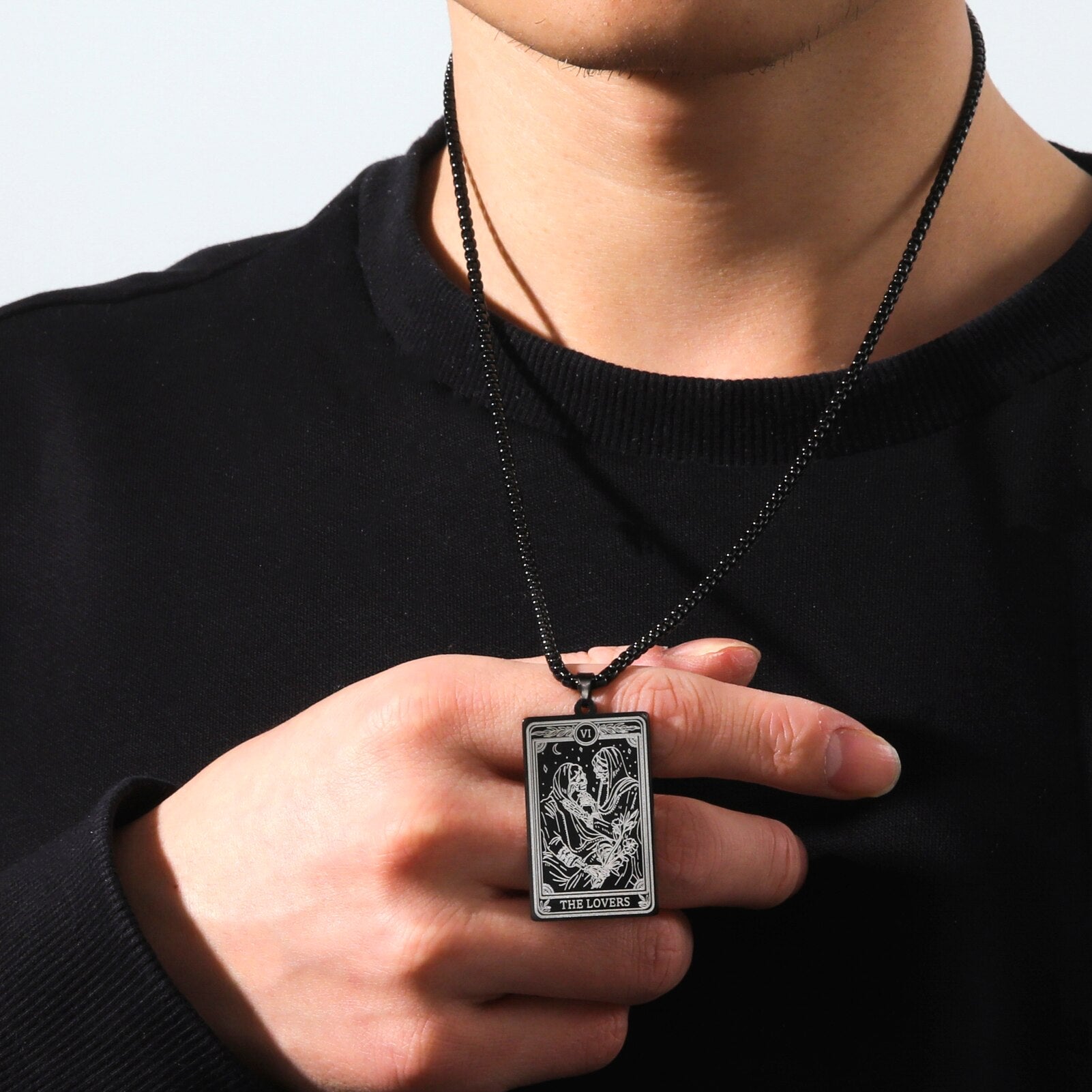 Skeleton Tarot Pendant Necklace of the Major Arcana