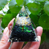 Orgone Pyramid Handmade w/ Natural Crystal