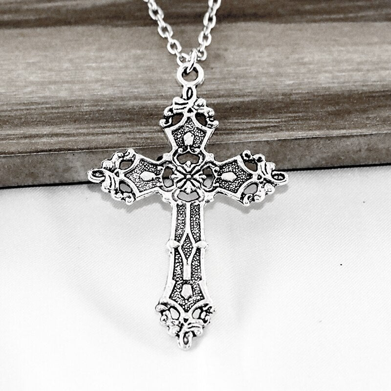 Cross Pendant Necklace Gothic Style