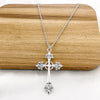 Large Gothic Cross Pendant Necklace