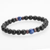 Natural Lava & Moonstone Tibetan Buddha Bracelet