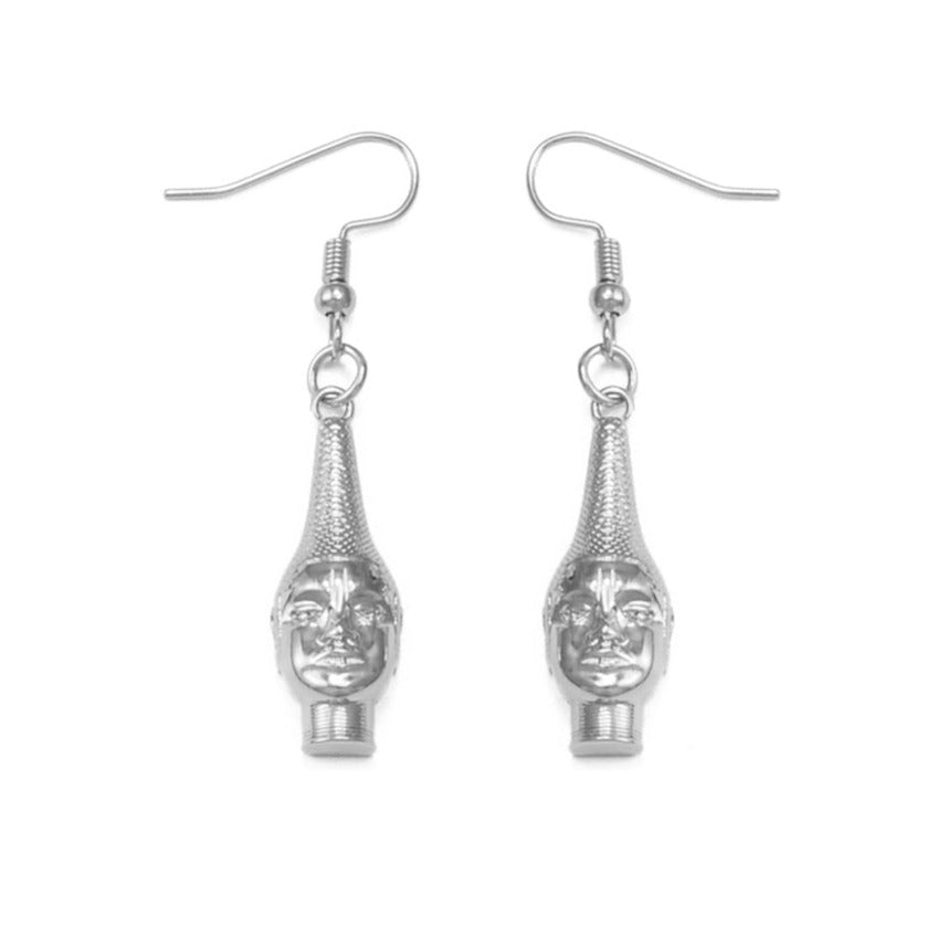 Portrait of Queen Mother Idia of the Benin Empire Mask Earrings